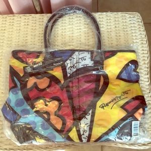 Romero Britto tote bag.